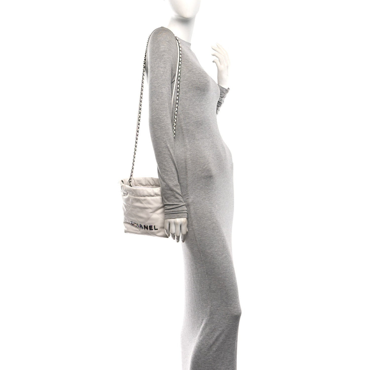 Mini Quilted Calfskin Handbag - White