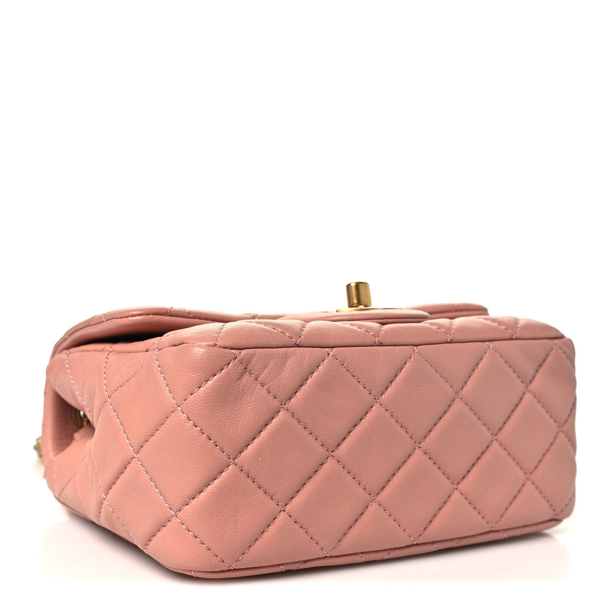 Mini Quilted Lambskin Flap Shoulder Bag - Pink