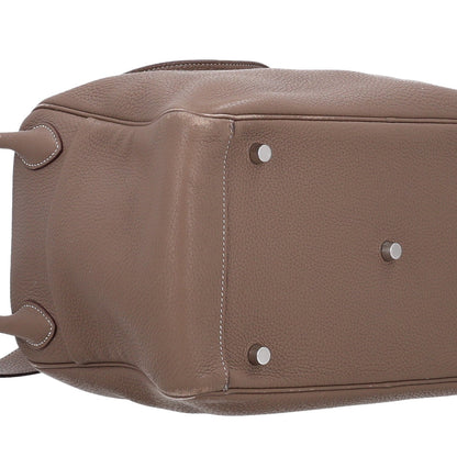 Taurillon Clemence Lindy 30 Etoupe Handbag