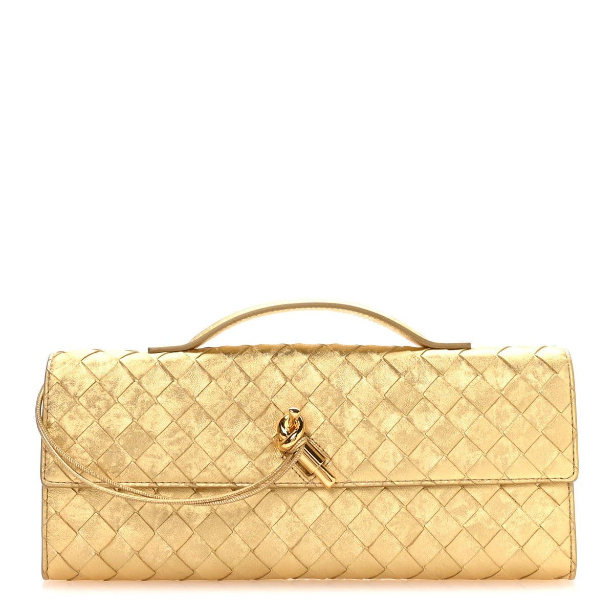 Lambskin Clutch Bag - Gold