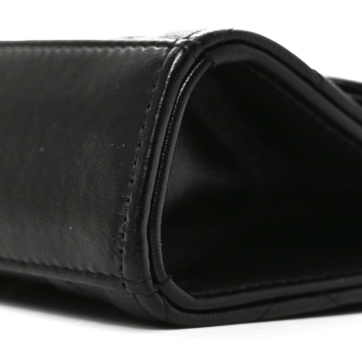 Mini Quilted Lambskin Wallet Bag - Black