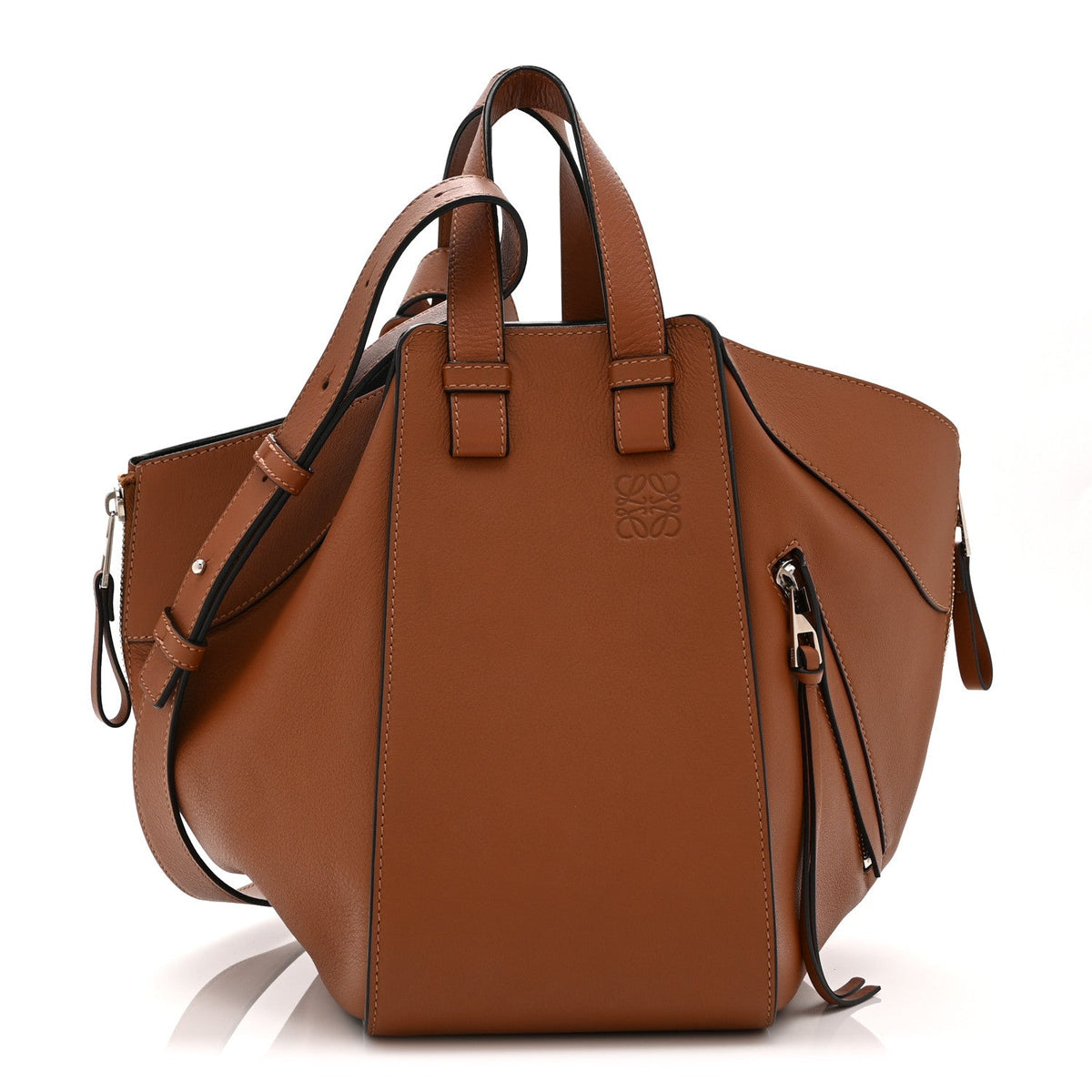 Small Calfskin Shoulder Bag - Tan