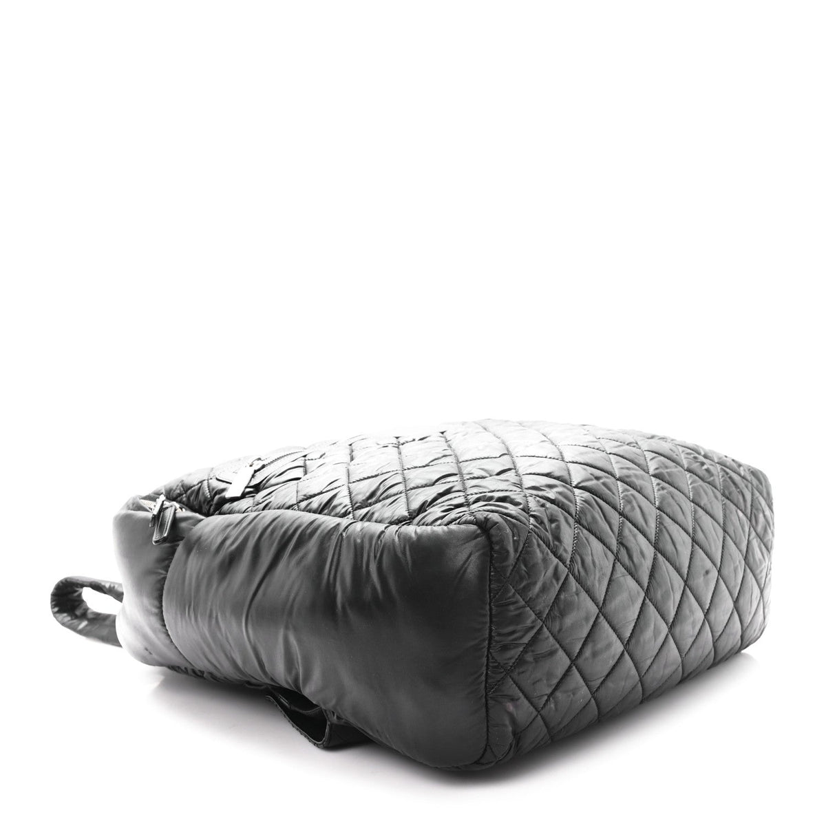 Quilted Nylon Backpack - Black