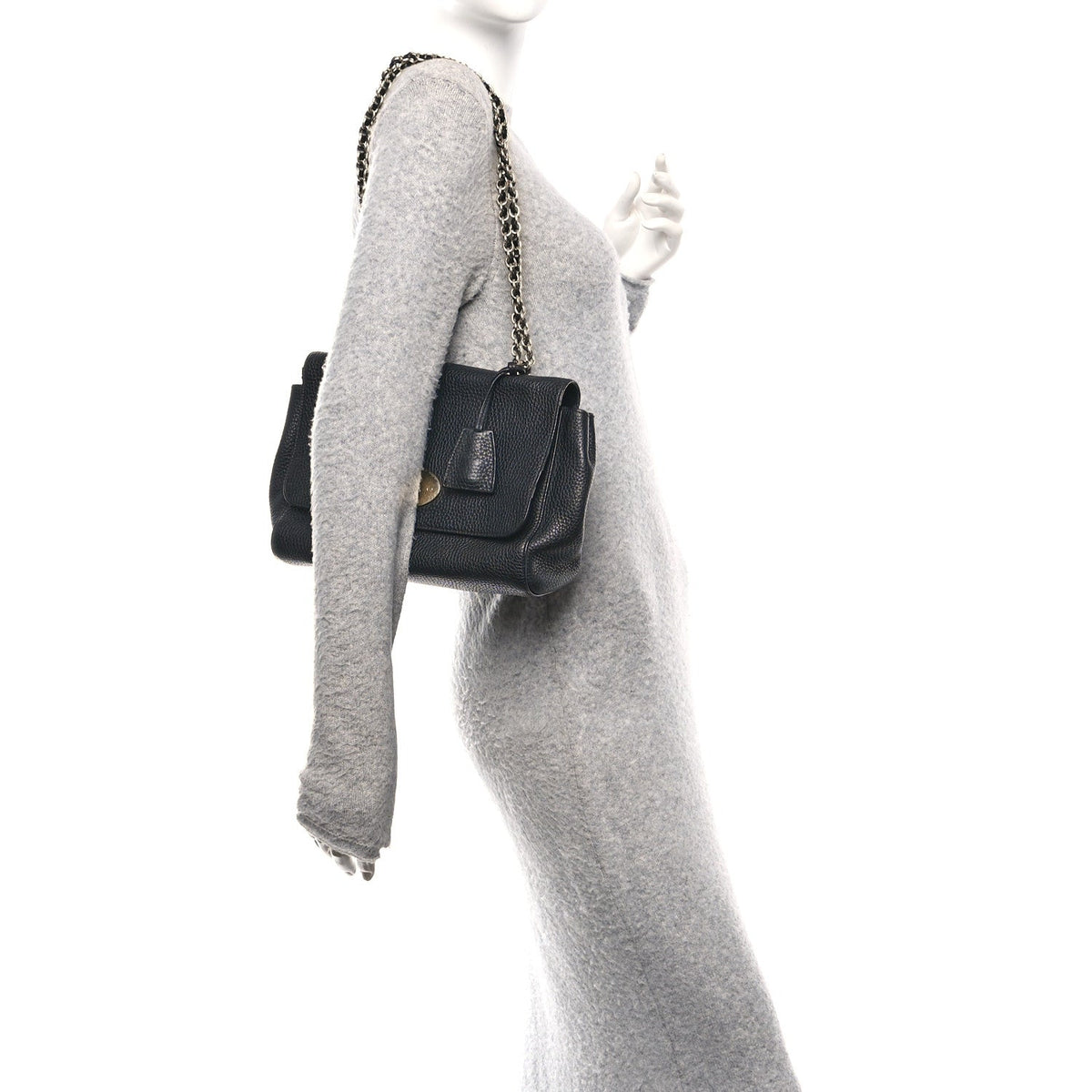 Medium Calfskin Handbag - Black