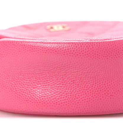 Quilted Caviar Clutch Bag - Pink