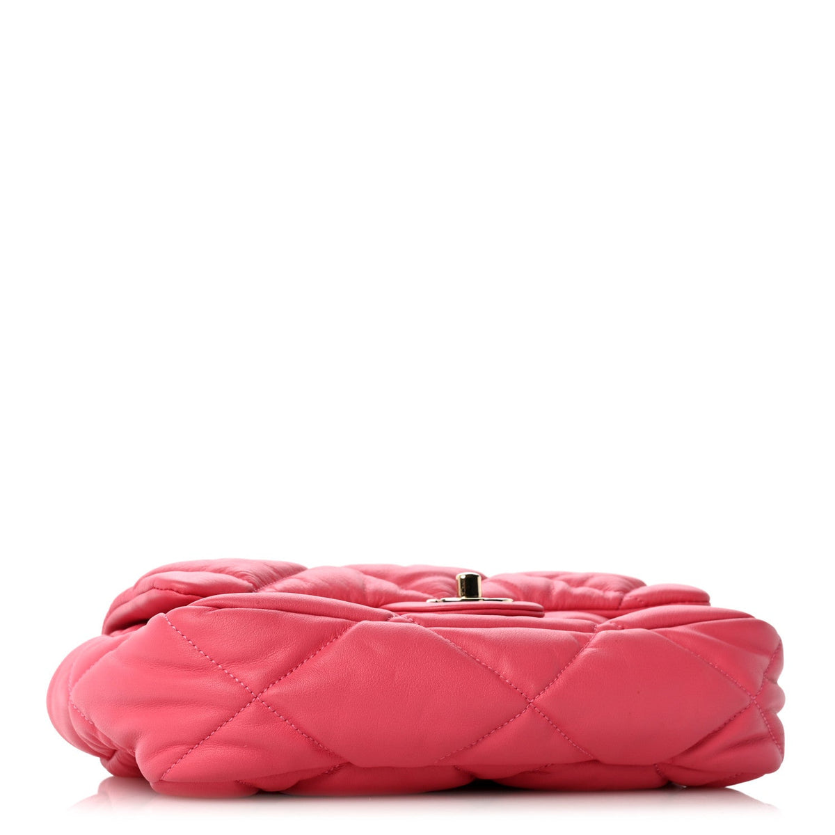 Medium Quilted Calfskin Flap Shoulder Bag - Pink