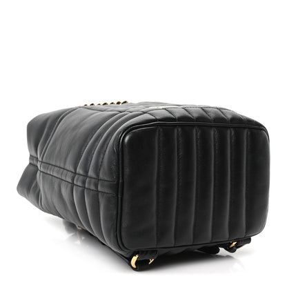 Mini Quilted Lambskin Backpack - Black