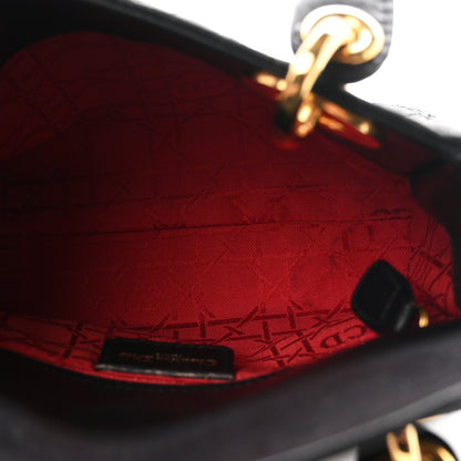 Mini Lambskin Handbag - Black