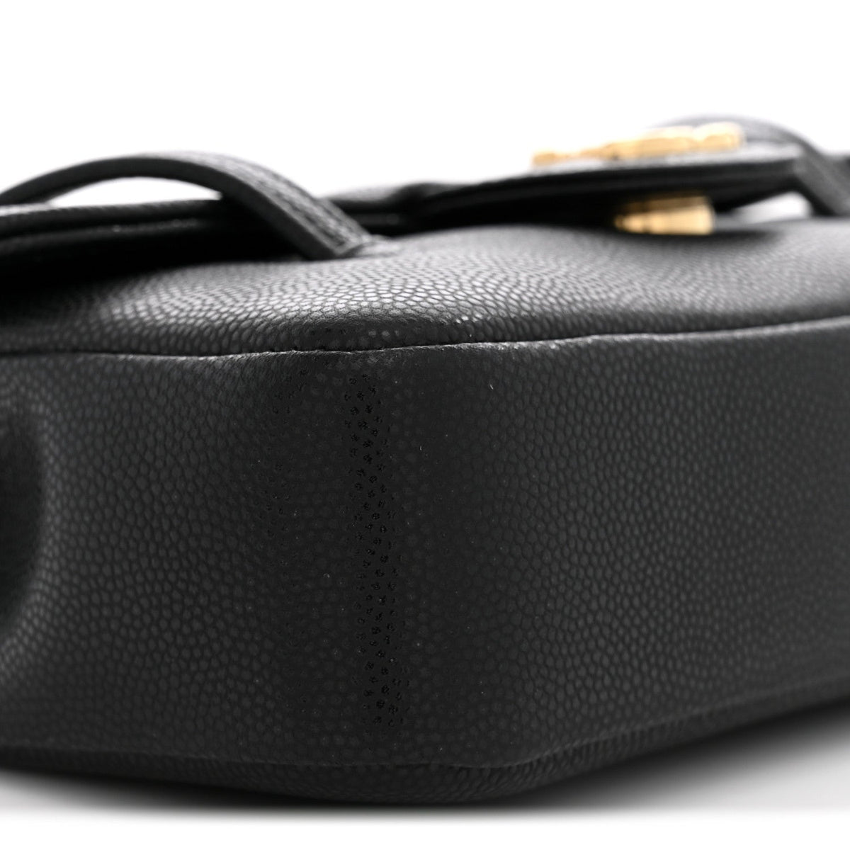 Mini Caviar Shoulder Bag - Black