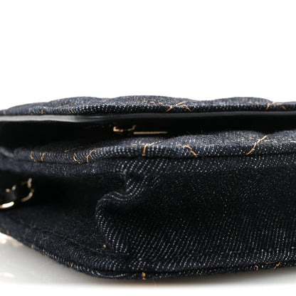 Quilted Wallet Bag - Blue