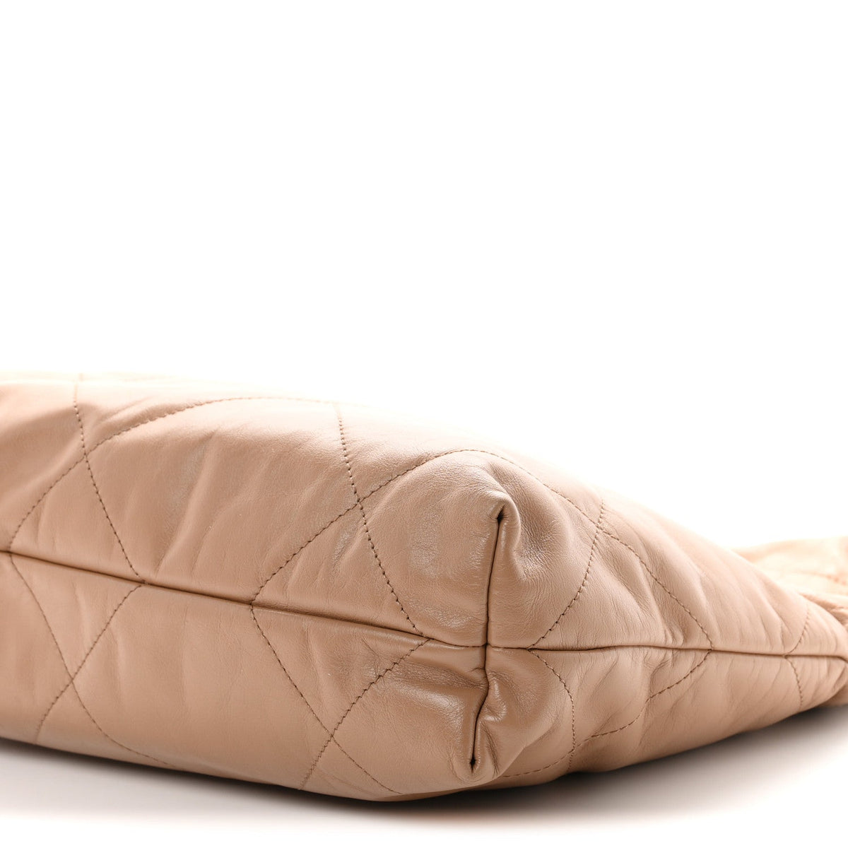 Small Quilted Calfskin Handbag - Beige
