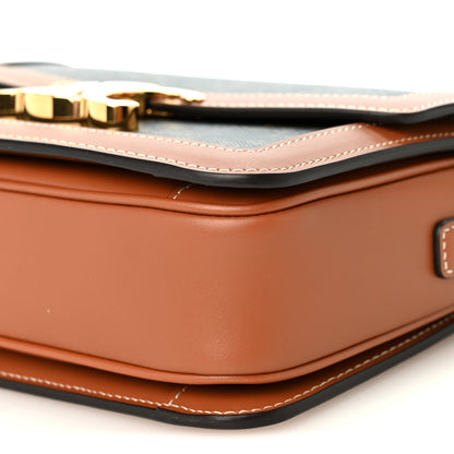 Calfskin Canvas Handbag - Tan