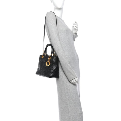 Medium Lambskin Handbag - Black