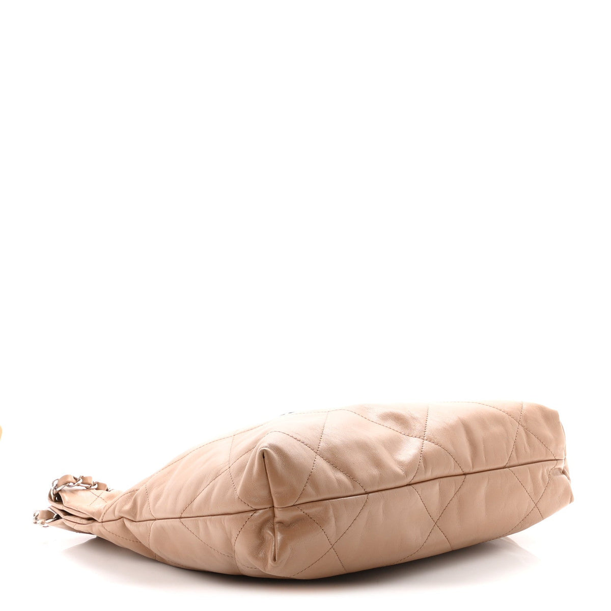 Small Quilted Calfskin Handbag - Beige