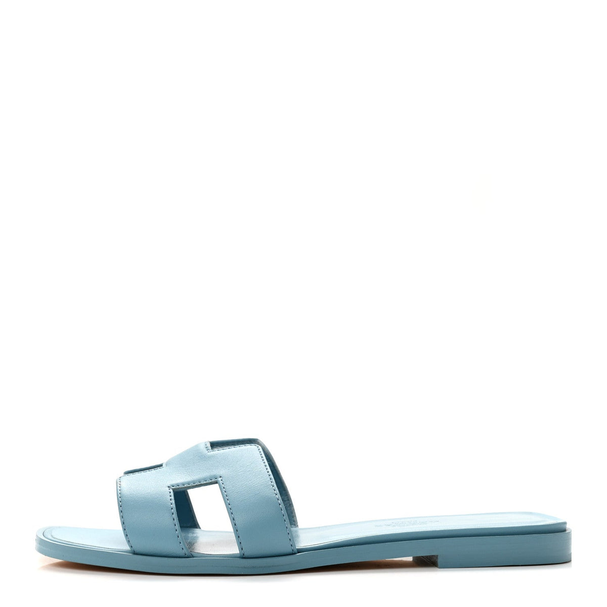 Box Calfskin Oran Sandals Light Bleu