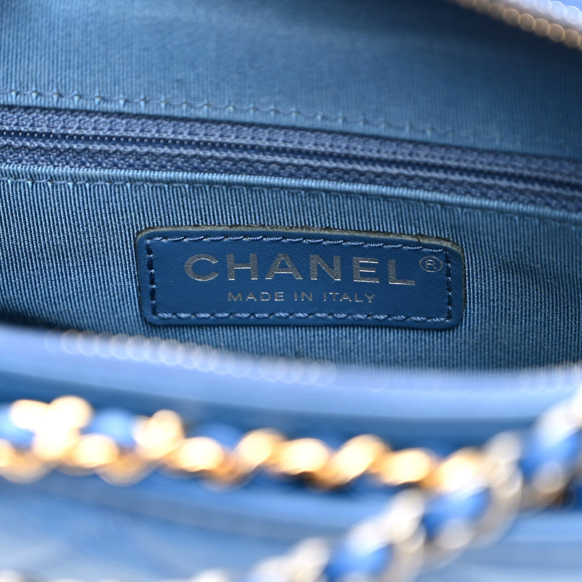 Small Quilted Calfskin Hobo Bag - Blue