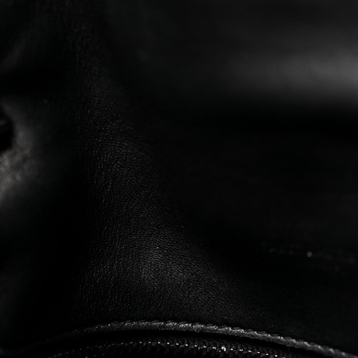 Quilted Lambskin Satchel Bag - Black