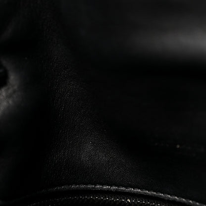 Quilted Lambskin Satchel Bag - Black