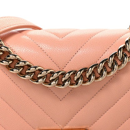 Small Quilted Caviar Flap Shoulder Bag