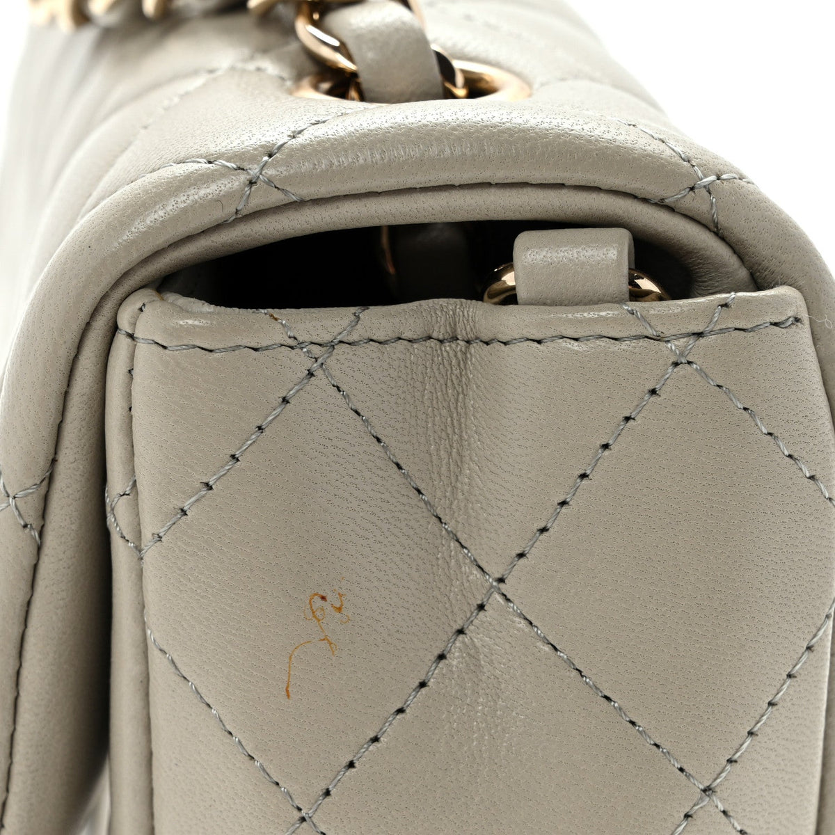 Mini Quilted Lambskin Flap Shoulder Bag - Tan