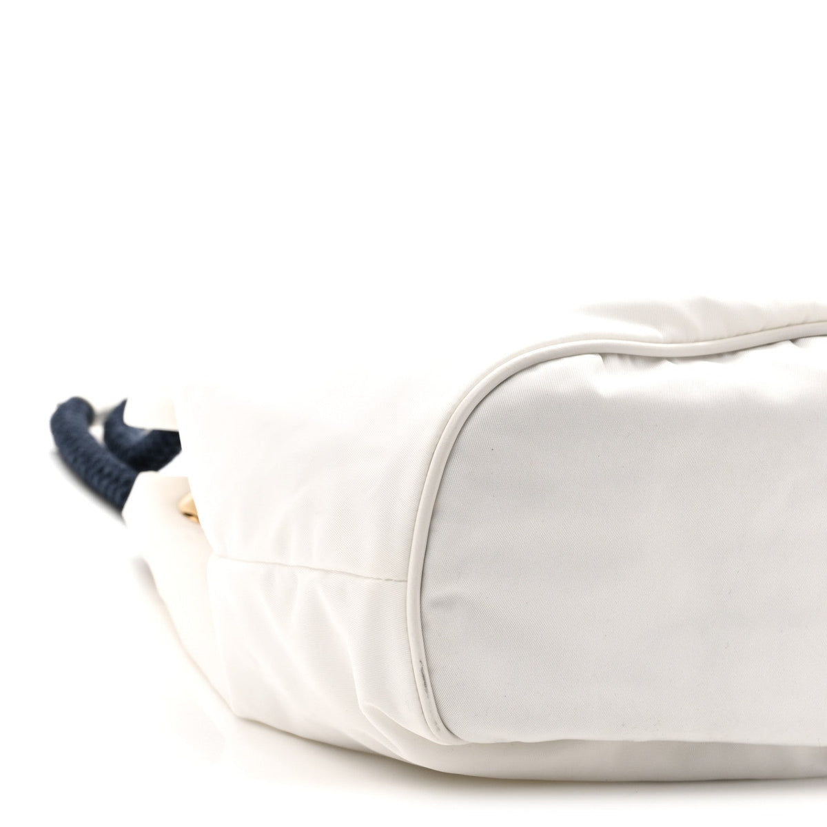 Small Nylon Bucket Bag - White