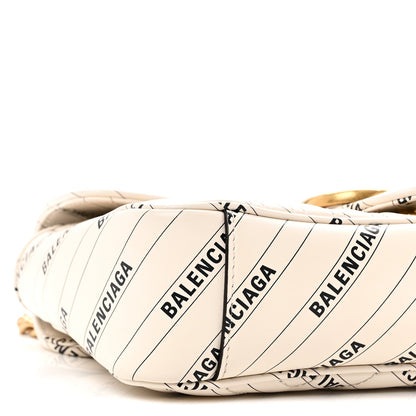 Small Calfskin Shoulder Bag - White
