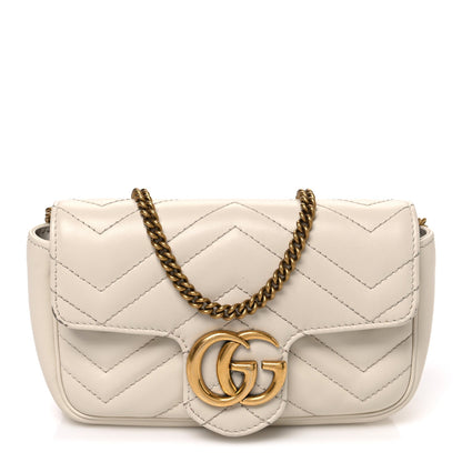 Mini Calfskin Shoulder Bag - White