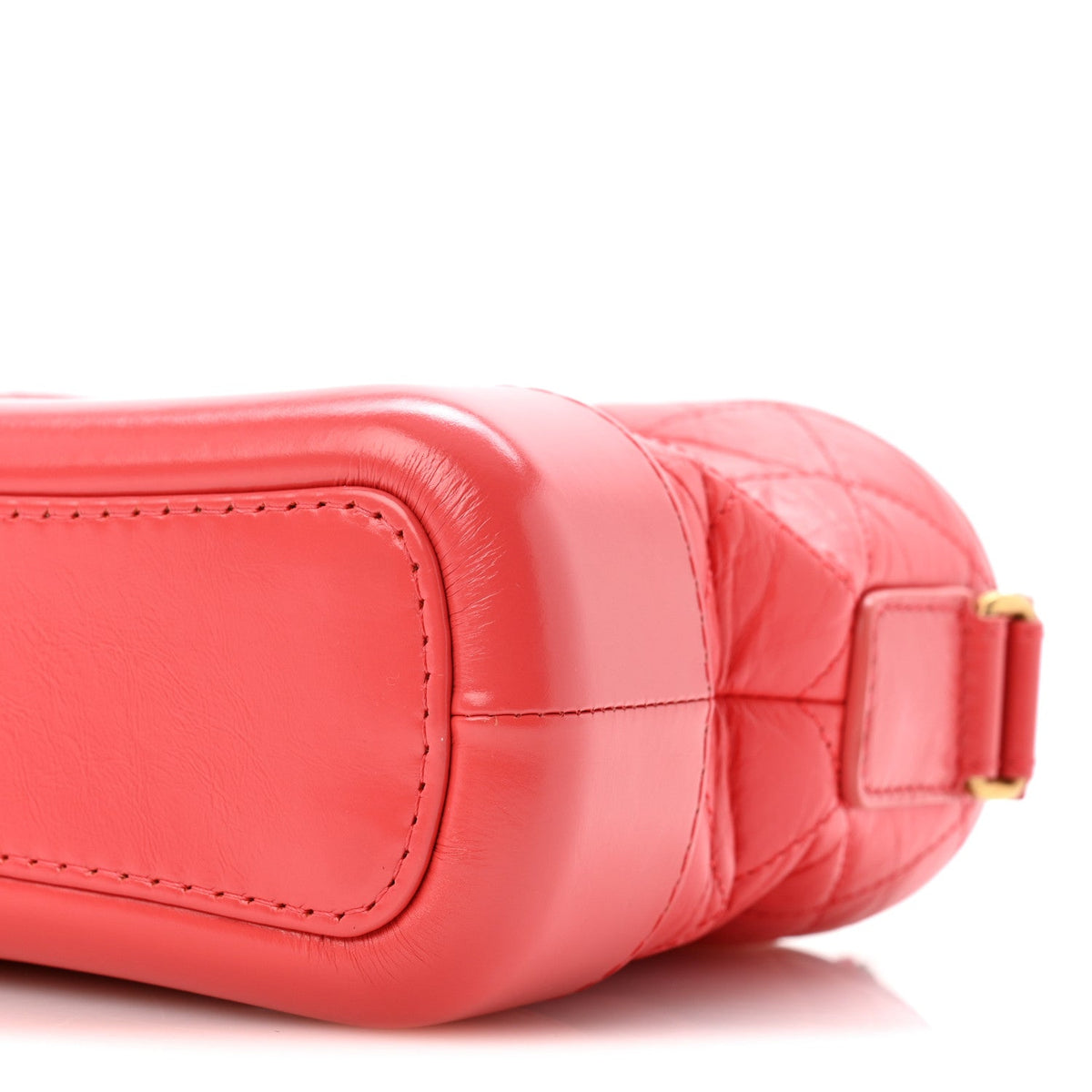Small Quilted Calfskin Hobo Bag - Red