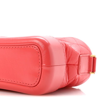 Small Quilted Calfskin Hobo Bag - Red
