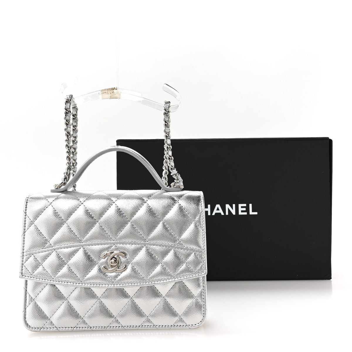 Quilted Caviar Wallet Bag