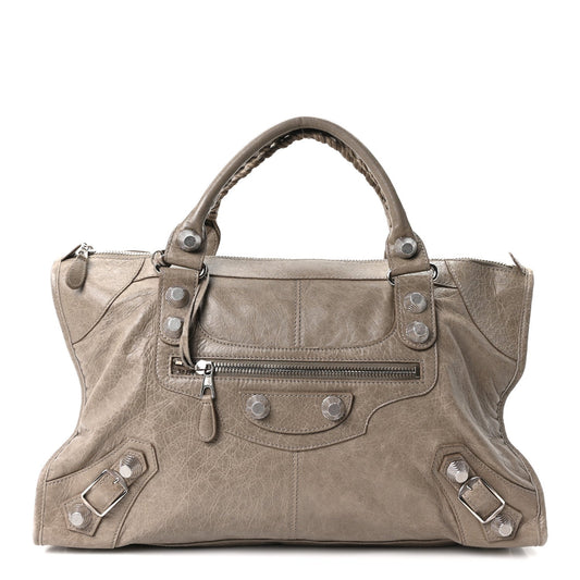 Agneau Giant 21 Silver Hardware Work Pap Handbag