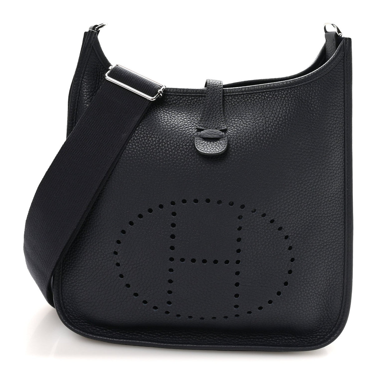 Taurillon Clemence Evelyne Iii Pm Bleu N Handbag