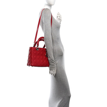 Medium Lambskin Handbag - Red