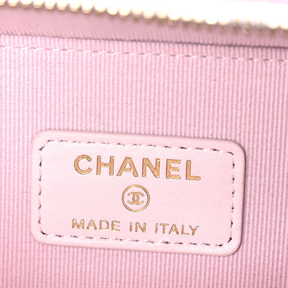 Quilted Caviar Handbag - Pink