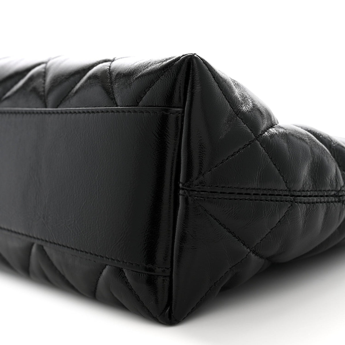 Quilted Lambskin Hobo Bag - Black