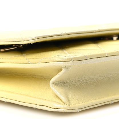 Quilted Goatskin Wallet Bag - Yellow