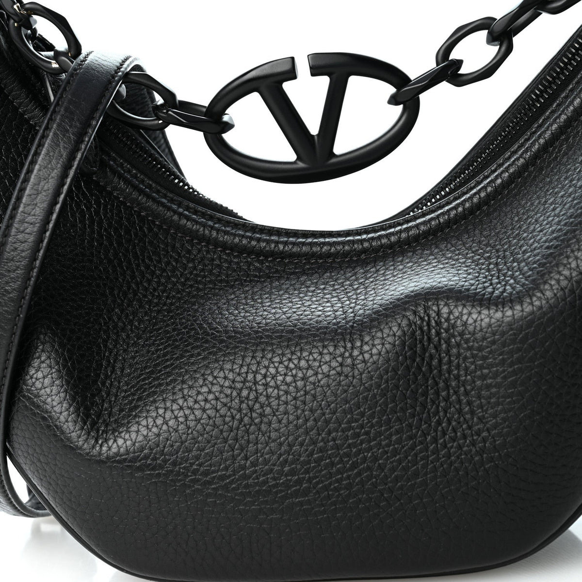 Small Calfskin Hobo Bag - Black