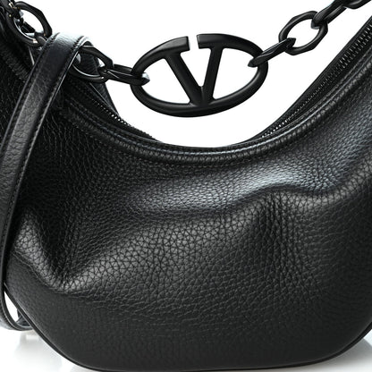 Small Calfskin Hobo Bag - Black