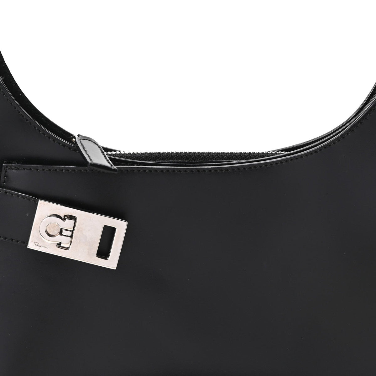 Calfskin Hobo Bag - Black