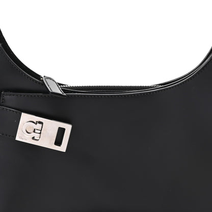 Calfskin Hobo Bag - Black
