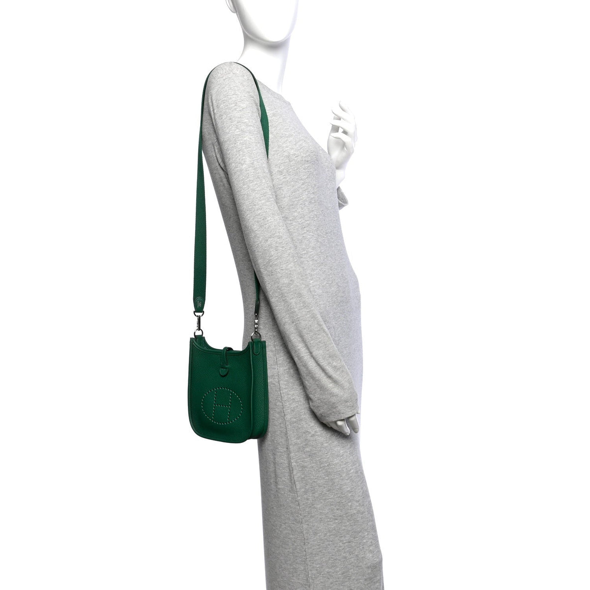 Taurillon Clemence Evelyne Tpm Vert Vert Handbag