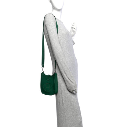 Taurillon Clemence Evelyne Tpm Vert Vert Handbag