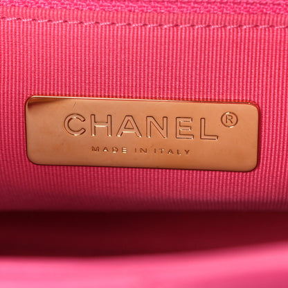 Medium Quilted Lambskin Flap Shoulder Bag - Pink