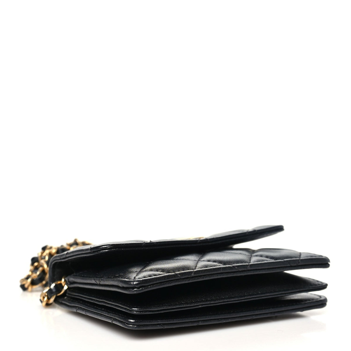 Quilted Lambskin Clutch Bag - Black