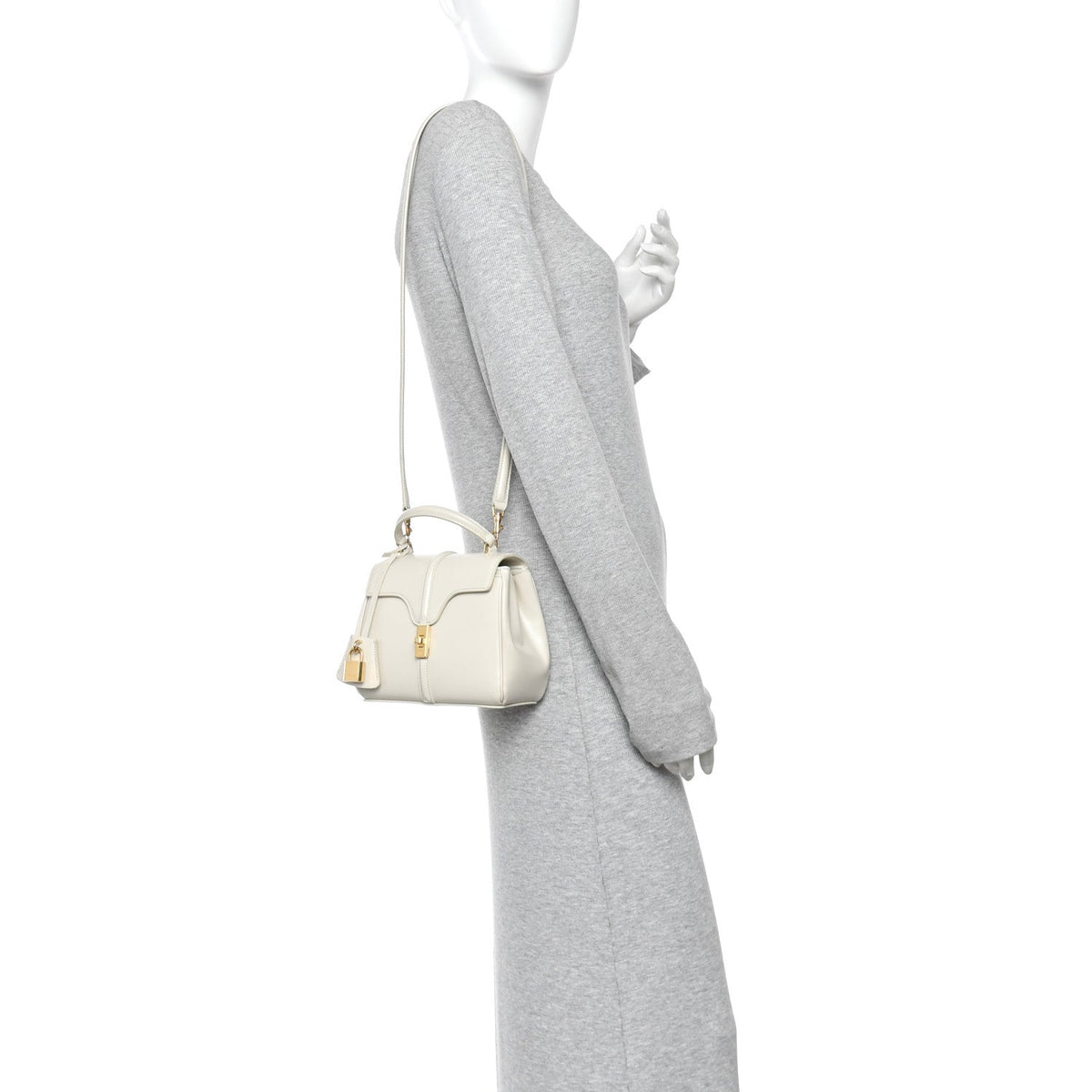 Mini Calfskin Handbag - White