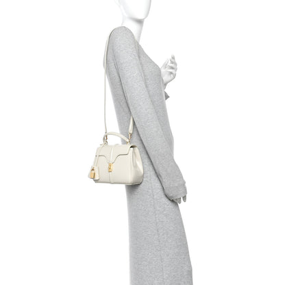 Mini Calfskin Handbag - White