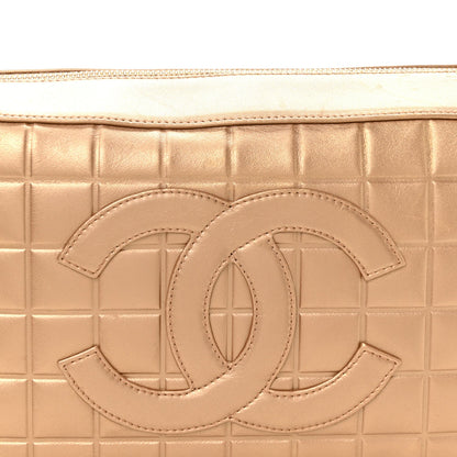 Medium Quilted Lambskin Shoulder Bag - Chocolate