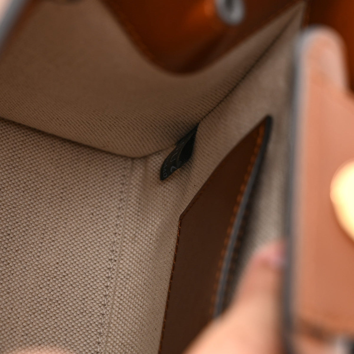 Mini Calfskin Canvas Tote Bag