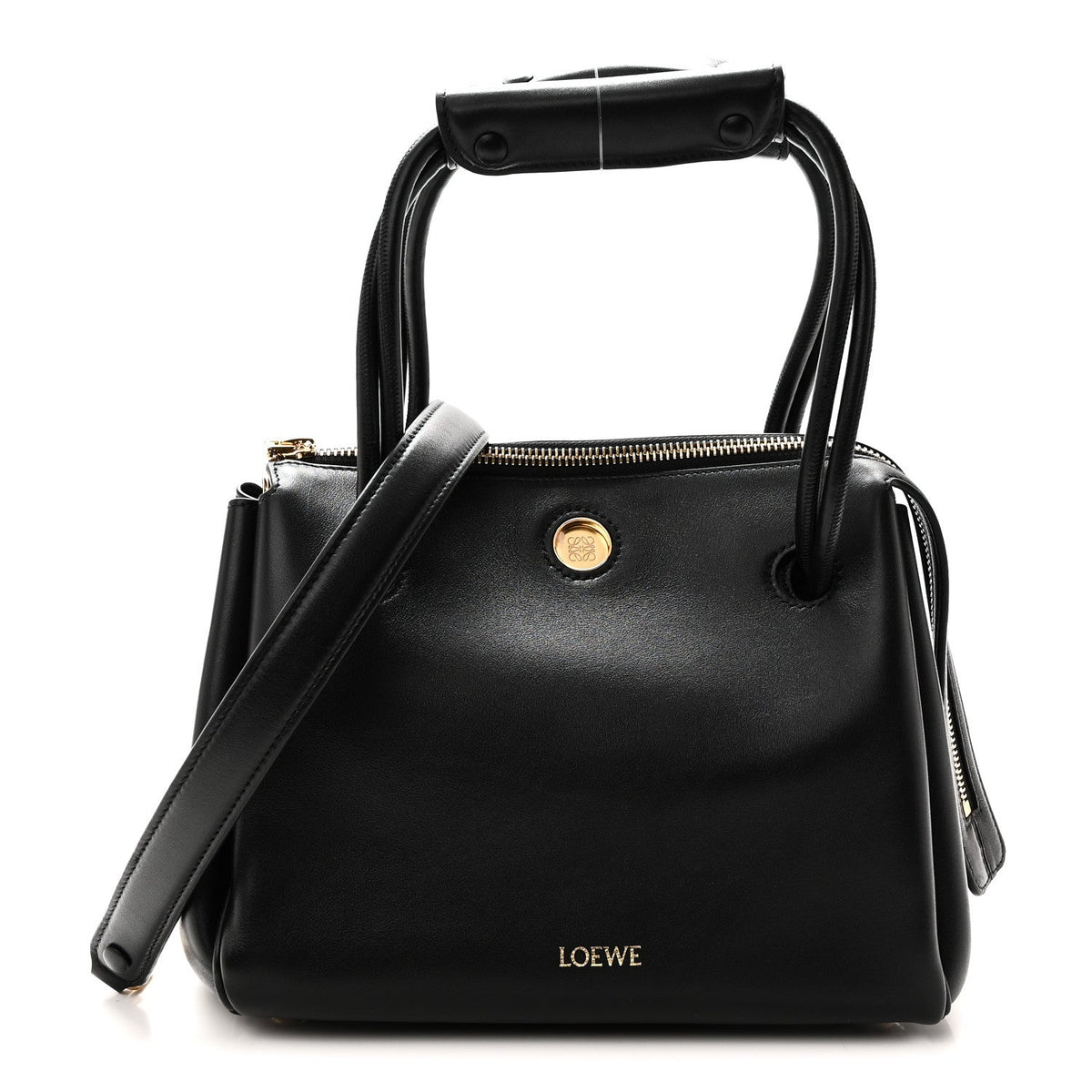 Small Calfskin Handbag - Black