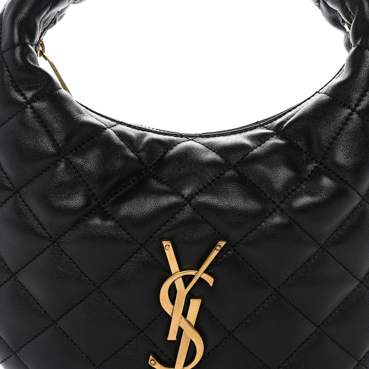 Quilted Lambskin Handbag - Black